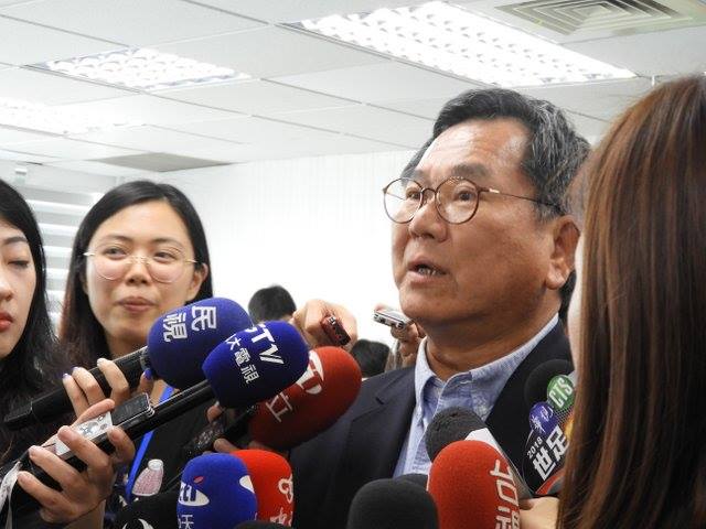 民進黨選對會共同召集人陳明文（劉玉秋攝）