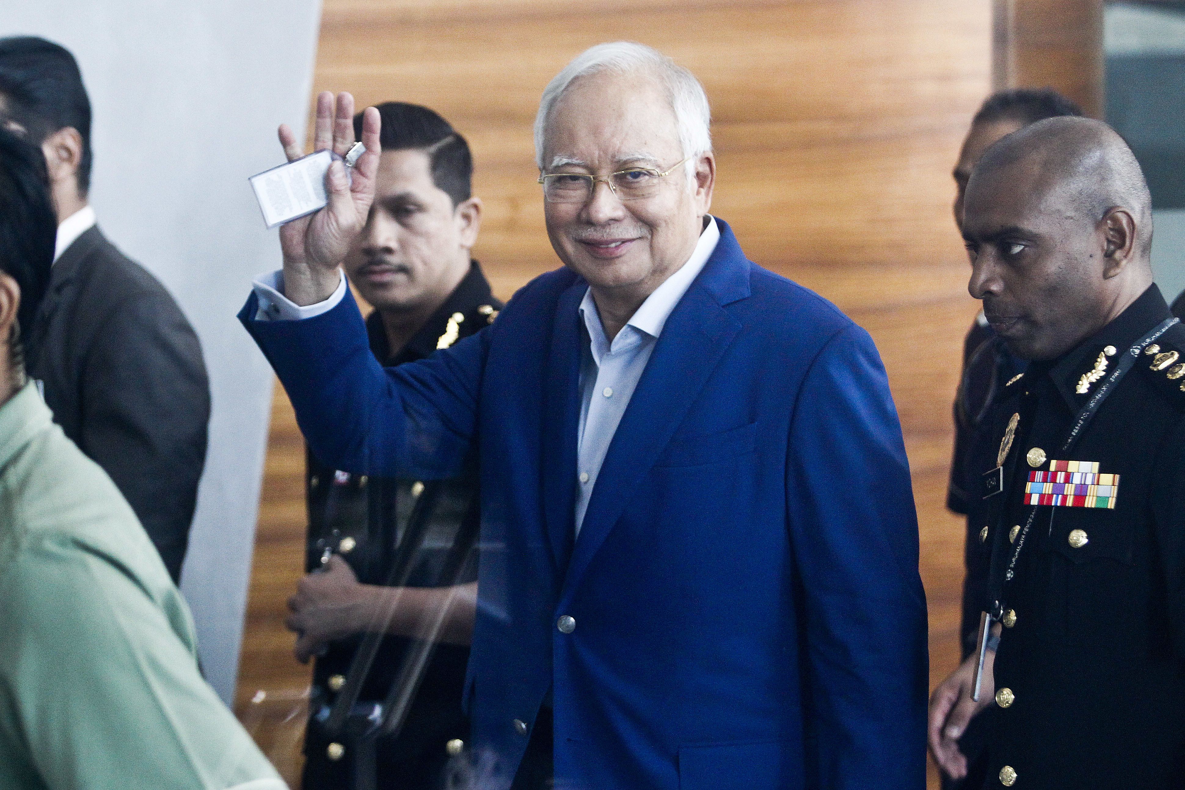 馬來西亞前首相納吉(Najib Razak)。(AP/達志影像)
