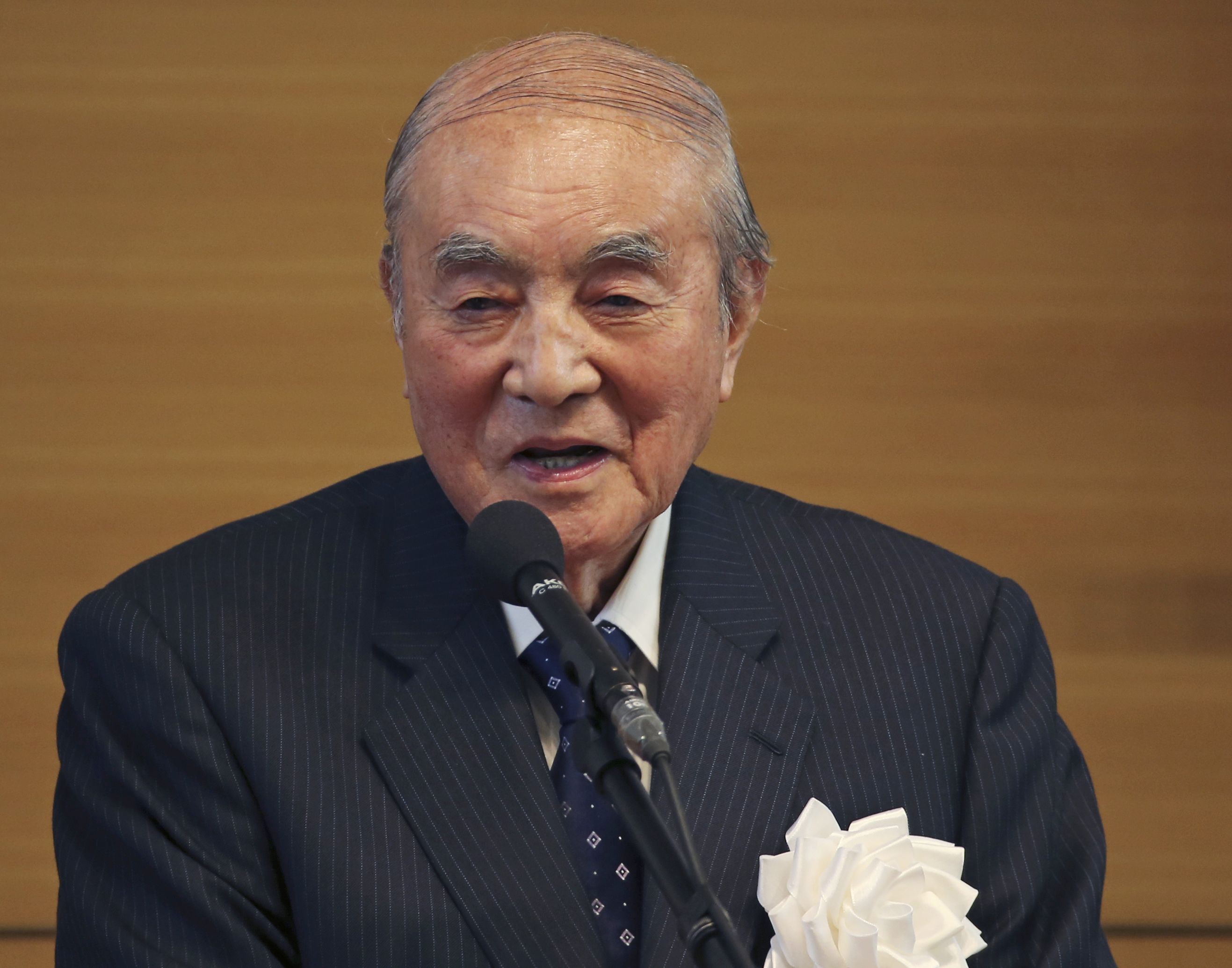 日本前首相中曾根康弘29日在東京辭世，享嵩壽101歲。(AP/達志影像)