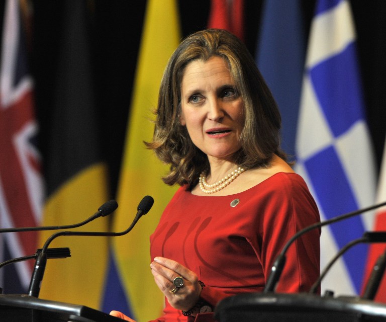 加拿大財政部長方慧蘭(Chrystia Freeland) (AFP)