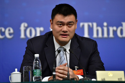 前美國職籃（NBA）球星姚明。(圖：中央社檔案照片)