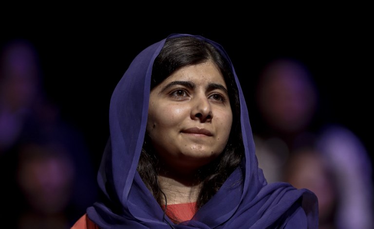 諾貝爾和平獎得主馬拉拉‧尤沙夫賽(Malala Yousafzai) (AFP)