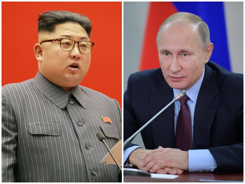 金正恩會蒲亭意在向美示威 但恐難逃制裁緊箍咒。(合成圖)
