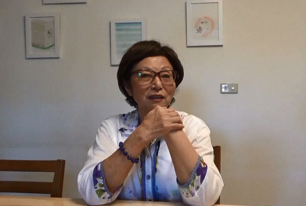 2017年漸凍人協會前理事長劉學慧老師在家中受訪。(詹婉如攝)