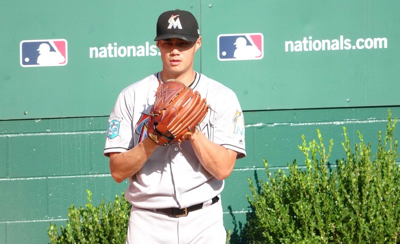 效力馬林魚的台灣左投陳偉殷(資料照片/中央社)