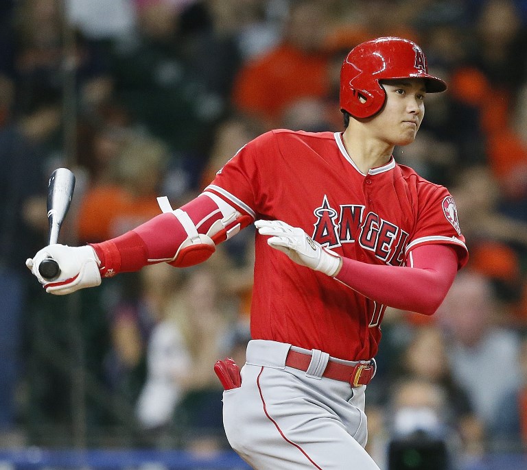 效力美國職棒大聯盟MLB洛杉磯天使隊的日籍二刀流球星大谷翔平(Ohtani Shohei) 。 (資料照片/AFP)