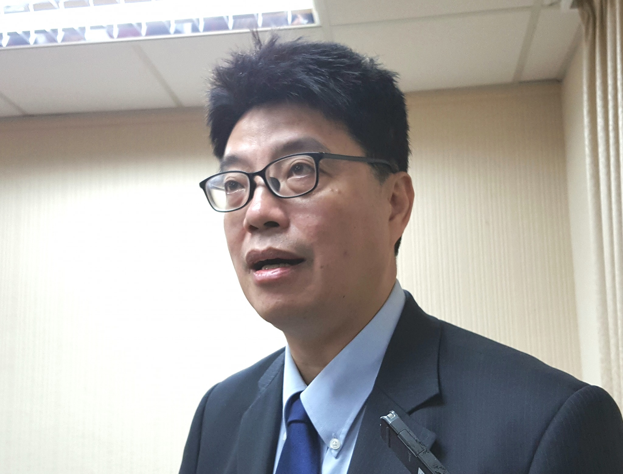 陸委會副主委邱垂正表示，將持續會同家屬並結合社會各界力量，共同促使陸方早日釋放李明哲返台 (王照坤 攝)