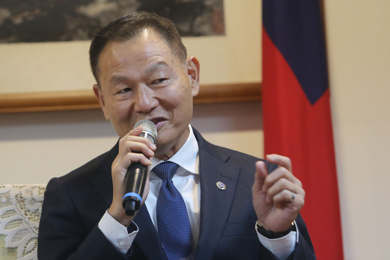 退輔會主委李翔宙（圖）日前赴日本與非官方退役官兵團體交流，5日在退輔會召開記者會說明雙方交流過程。<br />(圖：中央社)