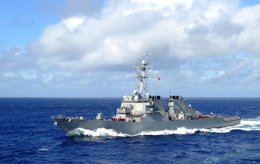 美軍柯蒂斯．魏柏號驅逐艦(DDG 54) (圖:該艦官方臉書)