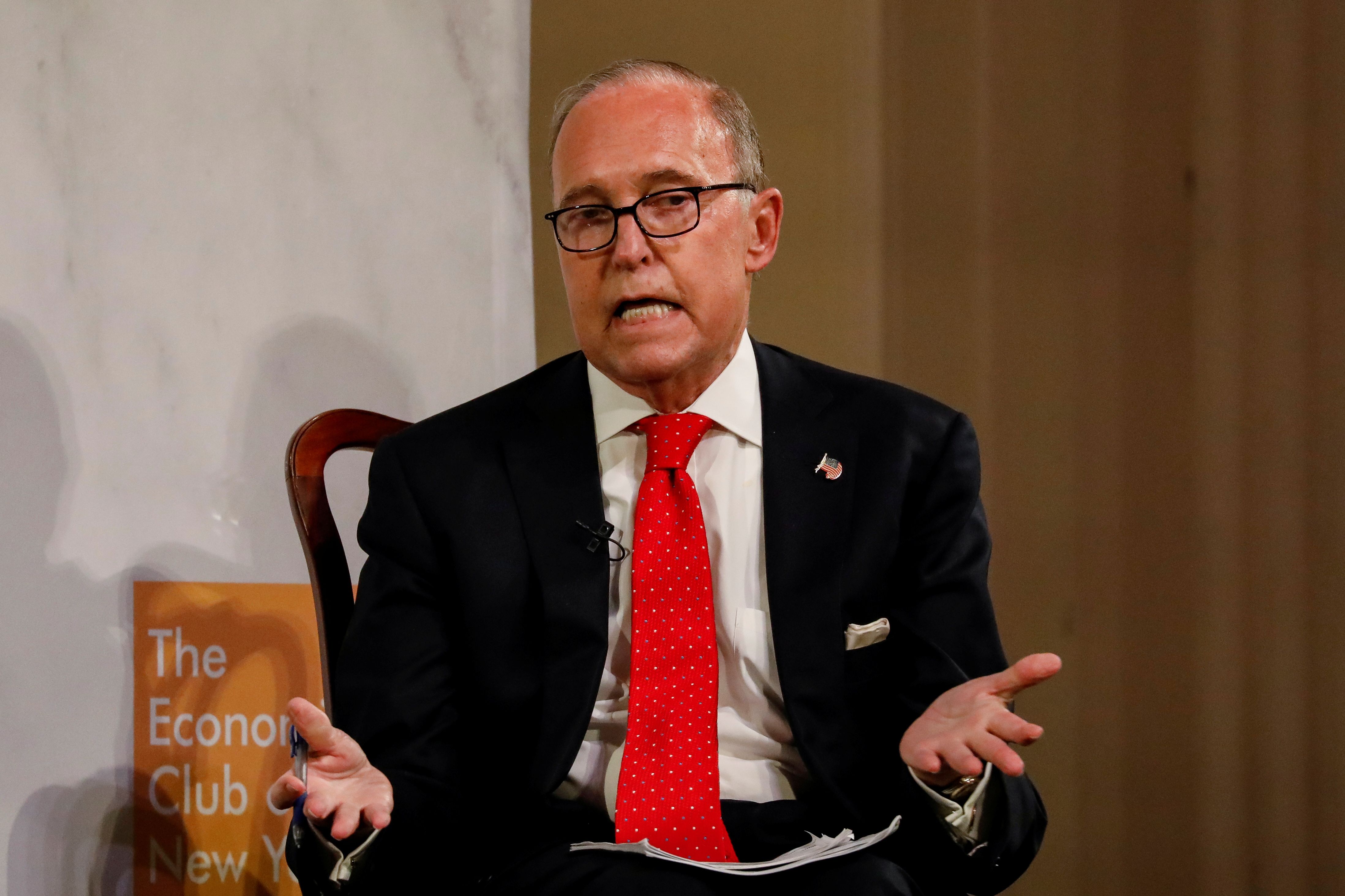 白宮經濟顧問柯德洛(Larry Kudlow)(路透社/達志影像)
