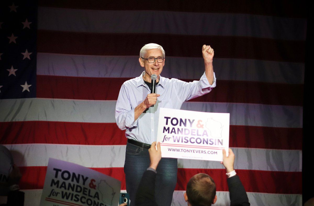 新科民主黨籍州長艾佛斯(Tony Evers) (圖:艾佛斯推特)