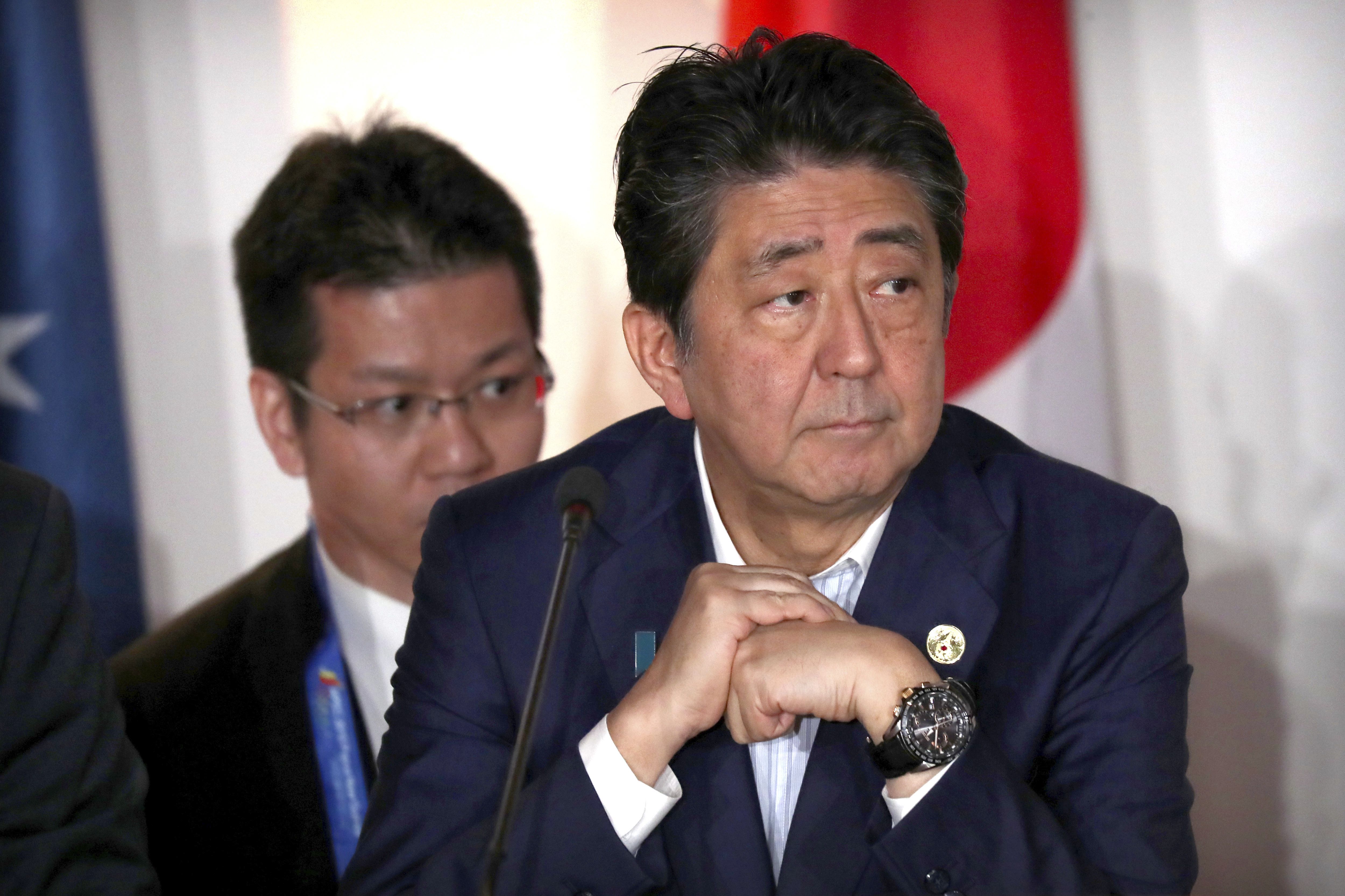 日相安倍晉三託人送親筆信，祝賀蔡總統連任。(檔案照片/AP/達志影像)