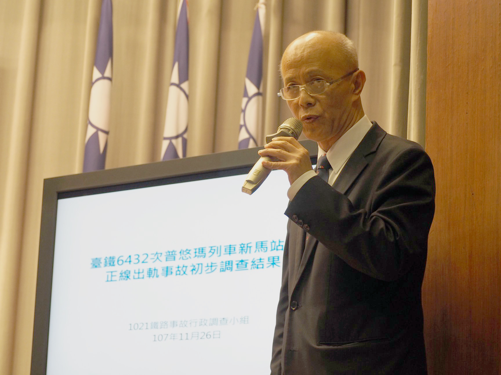 交通部鐵道局局長胡湘麟。（蕭照平 攝）