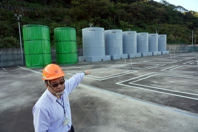 圖為核一廠露天核廢料乾貯場。(資料照片/CNA)