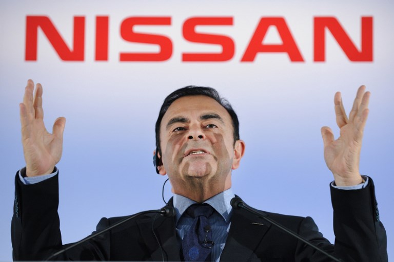 遭罷黜的日產汽車公司(Nissan Motor Co.)董事長戈恩(Carlos Ghosn)。(AFP)