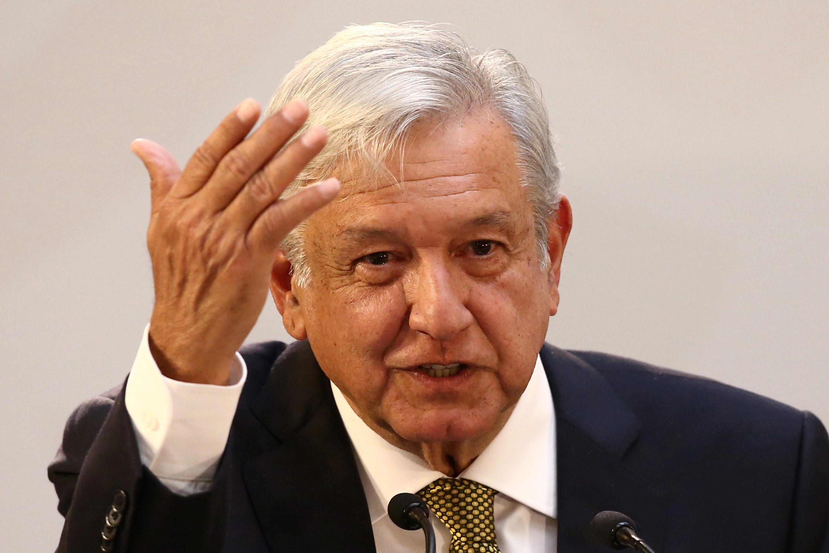 墨西哥總統羅培茲歐布拉多(Andres Manuel Lopez Obrador) (路透社/達志影像)