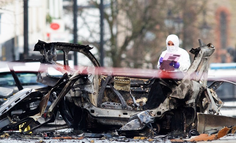 莫斯科附近一輛停放的汽車今天（25日）遭爆炸裝置炸穿，造成俄羅斯一名高階將領喪生。(示意圖/AFP)