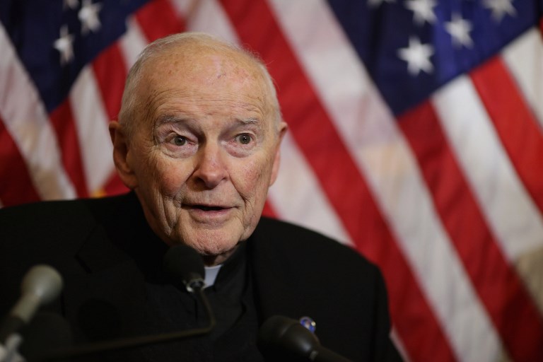 美國前樞機主教麥卡里克(Theodore McCarrick)遭免除聖職。 (AFP)