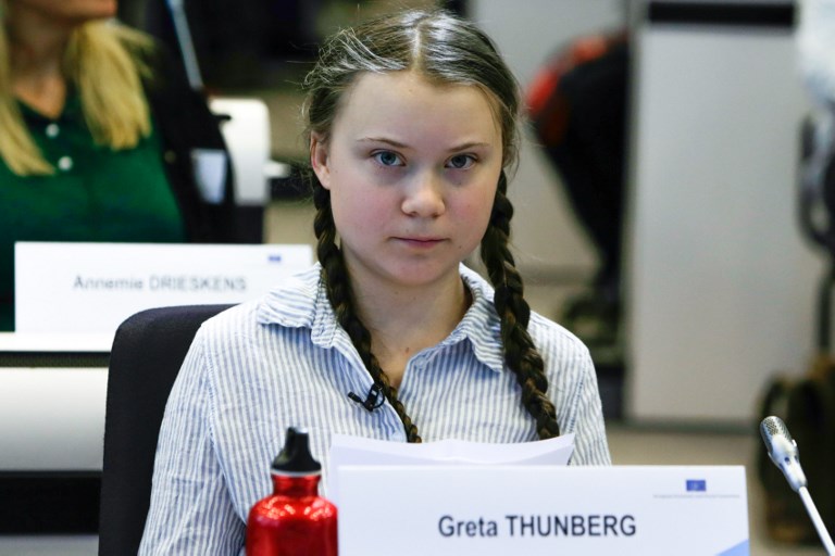 氣候變遷活動人士桑柏格(Greta Thunberg)。（AFP）