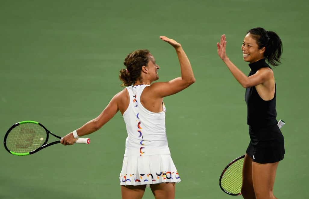 謝淑薇與捷克搭檔史翠可娃(Barbora Strycova）。(圖：資料照片/WTA官網)