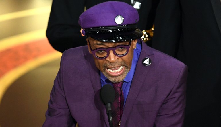 美國非裔導演史派克李今天獲頒第91屆奧斯卡金像獎最佳改編劇本，但他聽到「幸福綠皮書」得到最佳影片時，憤而離席，會後受訪也說以為在球場看到「烏龍判決」。（奧斯卡官網）