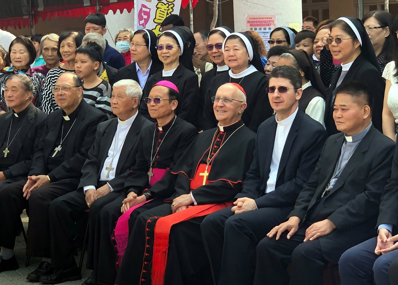 天主教嘉義教區主教鍾安住（前右4）接任台北總教區總主教。(資料照/中央社)