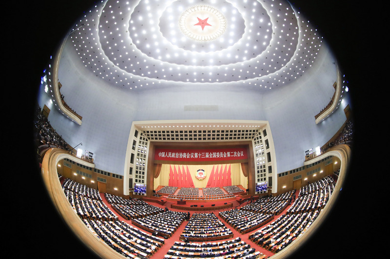 中國兩會即將在3月初登場。圖為中國人民大會堂。（資料照∕中新社提供）