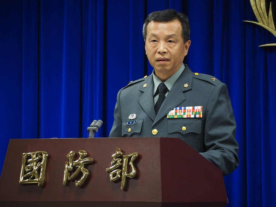 國防部發言人陳中吉。(蕭照平攝)