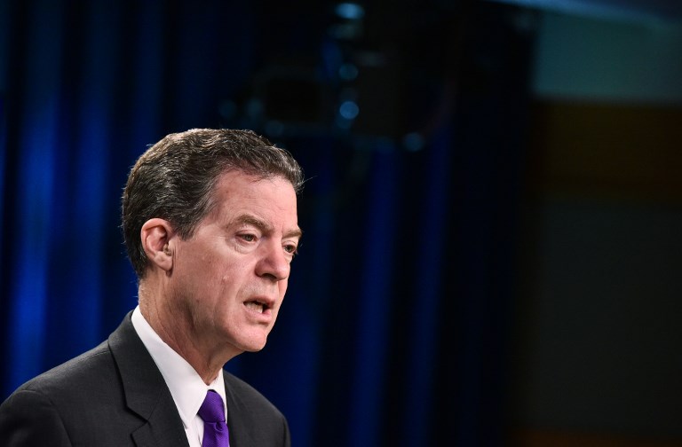 美國宗教自由大使布朗貝克(Sam Brownback) (AFP)