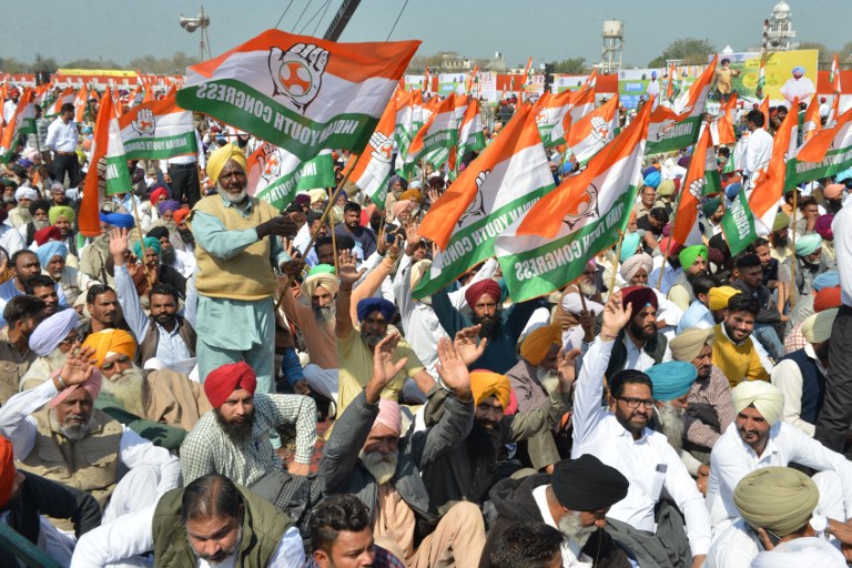 印度國會大選將從4月11日展開，分7個階段進行，符合資格選民將近9億人。選後的新政府會在5月中旬上任。(AFP)