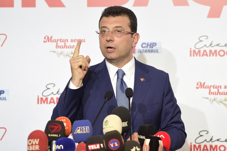 反對派共和人民黨(CHP)伊斯坦堡市長候選人伊瑪莫魯(Ekrem Imamoglu) (AFP)
