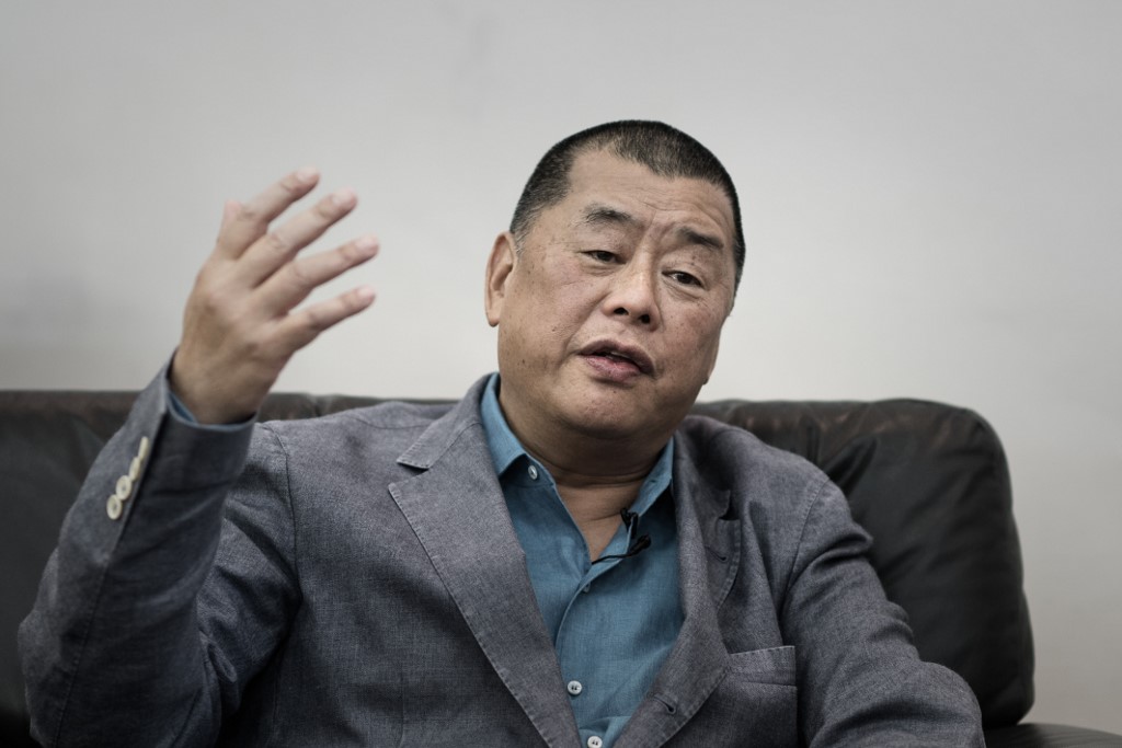 香港媒體大亨黎智英(Jimmy Lai Chee-ying) (資料照片/AFP)
