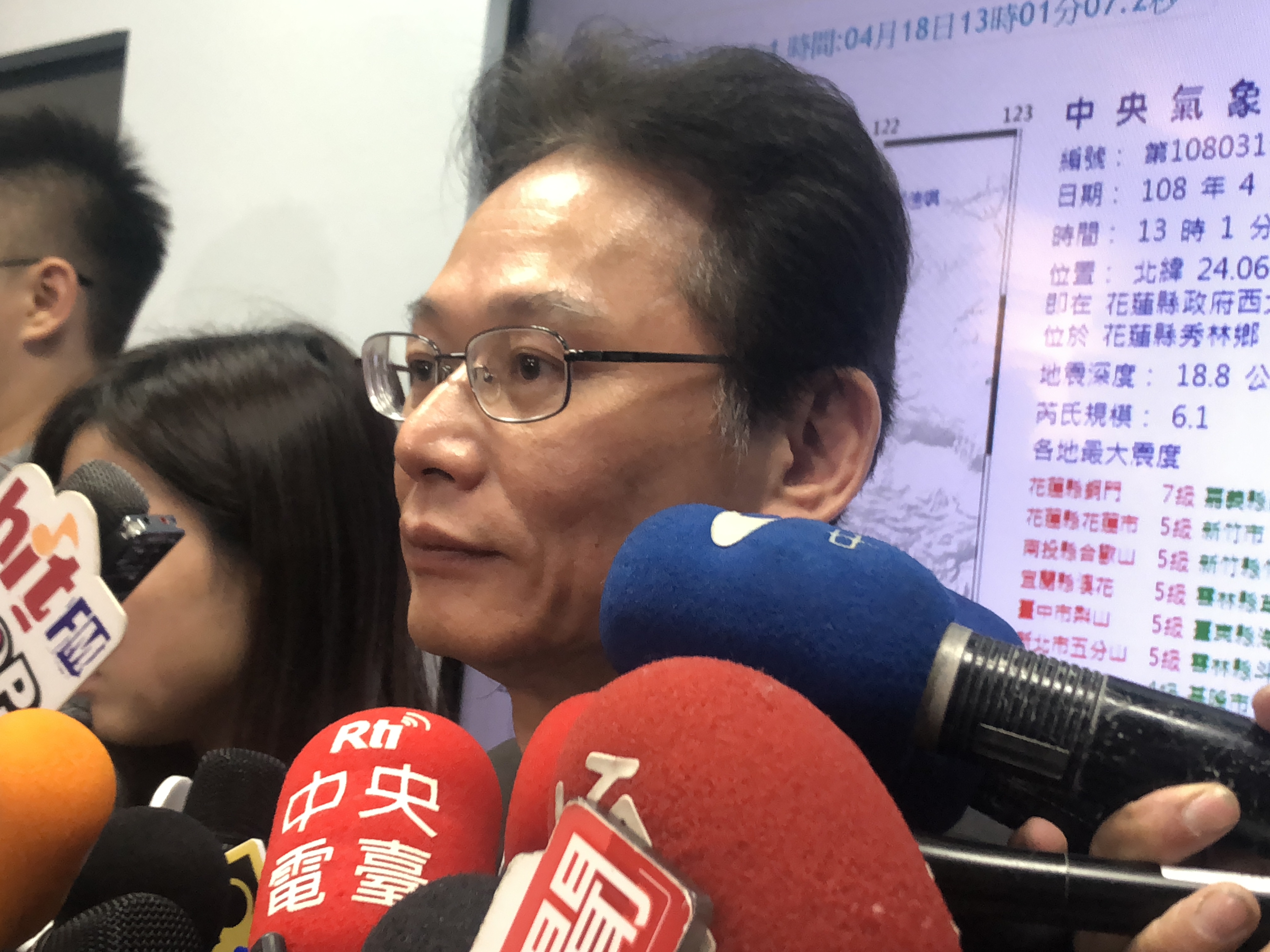 氣象局地震測報中心主任陳國昌。(資料照片/吳琍君攝)