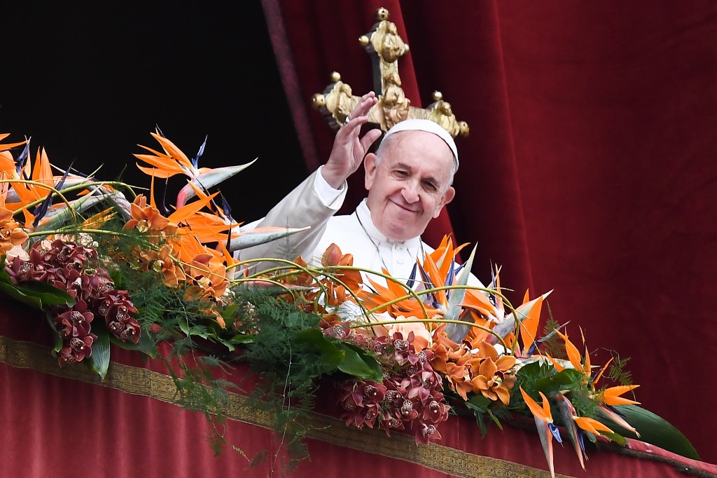 天主教教宗方濟各(Pope Francis)19日將展開八天亞洲行，義大利媒體期待教宗在旅程中為香港發聲。(AFP)