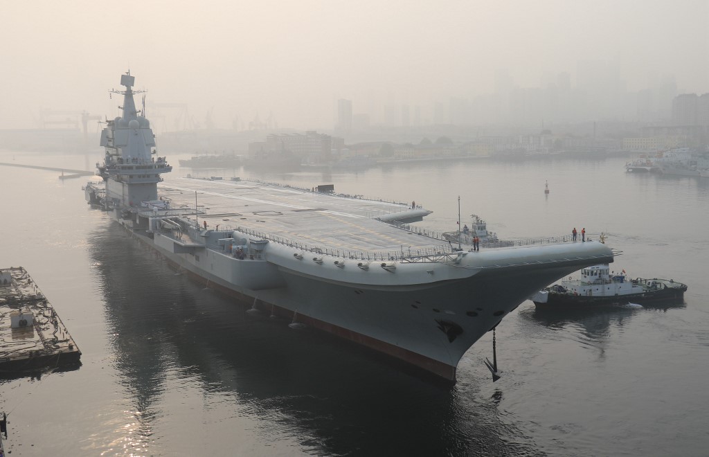中國首艘國產航空母艦。(AFP)