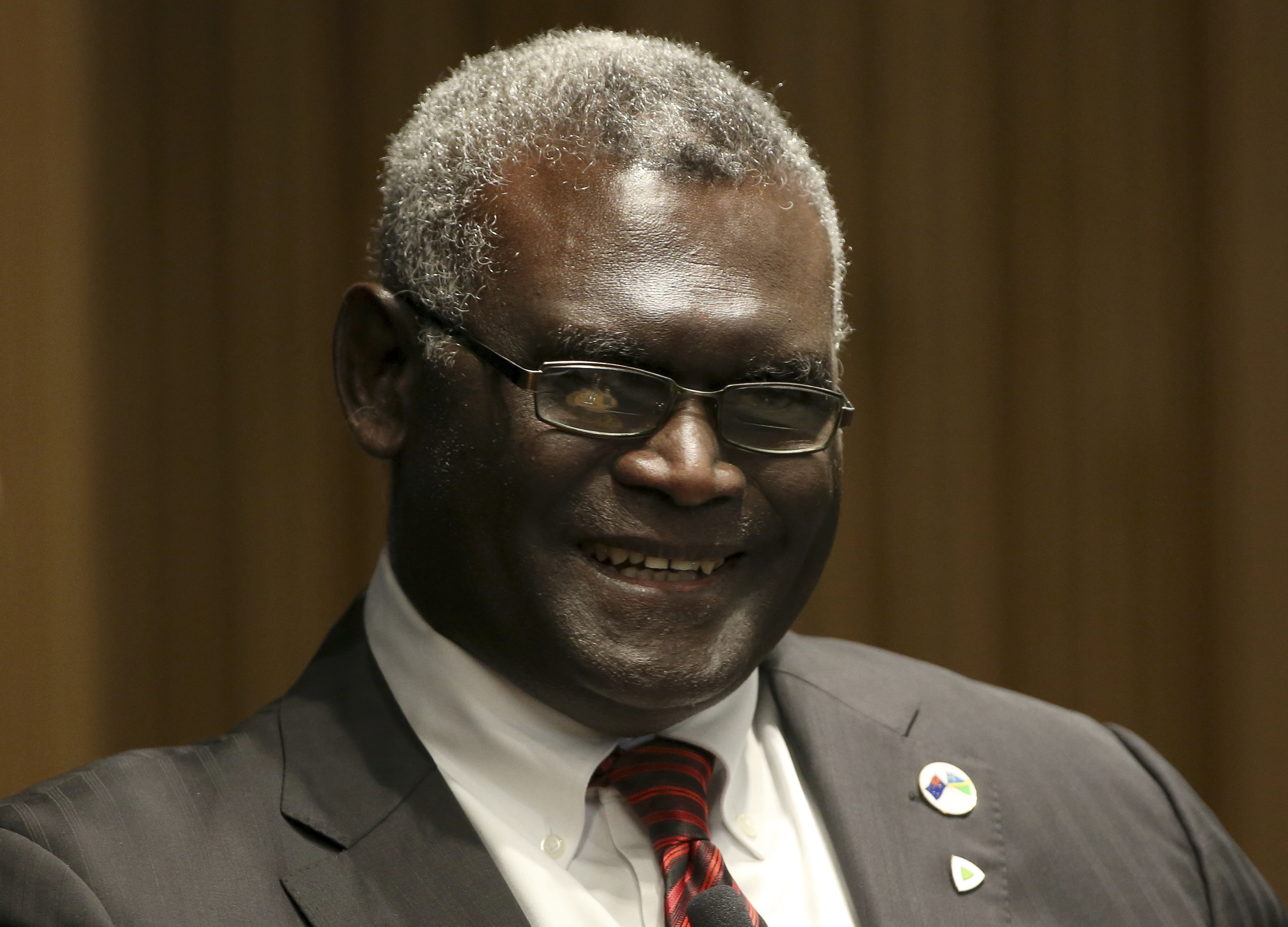 索羅門群島總理蘇嘉瓦瑞（Hon. Manasseh Sogavare）(美聯社/達志影像)