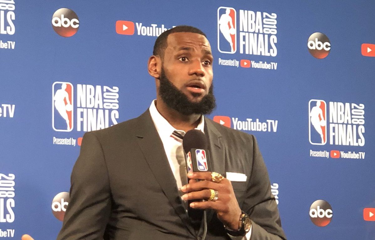 美國職業籃球NBA超級明星「小皇帝」詹姆斯(LeBron James)。(NBA推特)