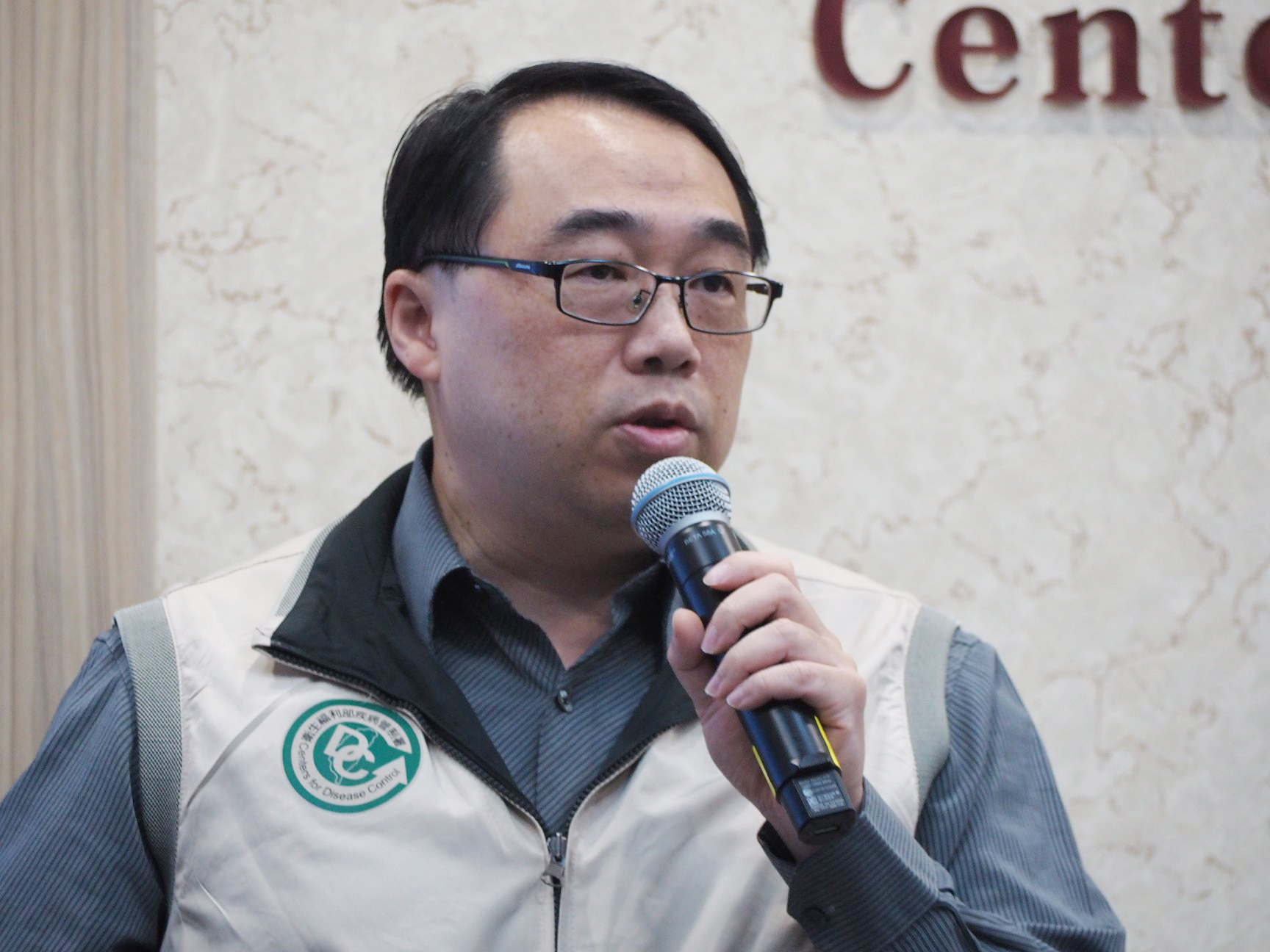 衛福部疾管署疫情中心副主任郭宏偉。（蕭照平 攝）