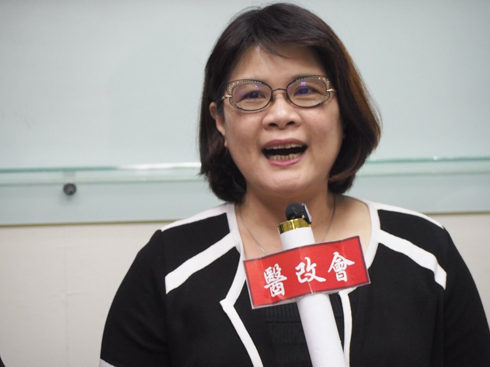 醫改盟董事長劉淑瓊。(蕭照平攝)