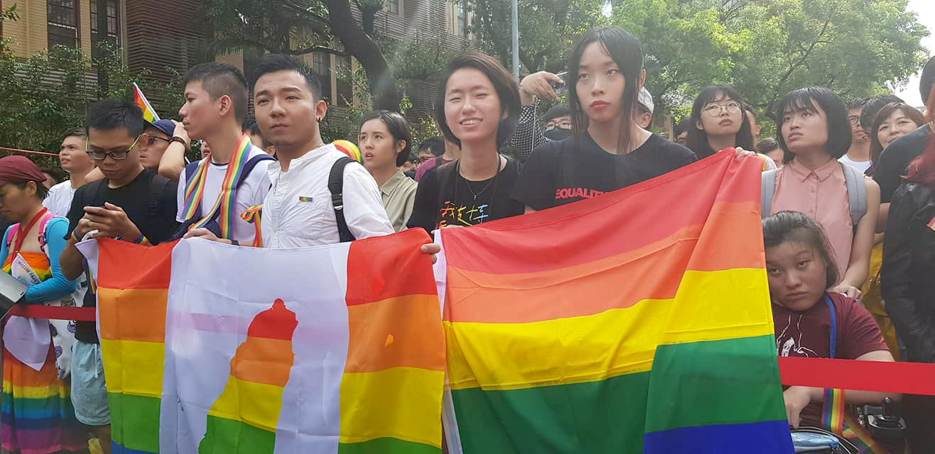 同婚專法「司法院釋字第748號解釋施行法」24日正式上路，台灣成為亞洲第一個同婚合法化的國家。（江昭倫 攝）