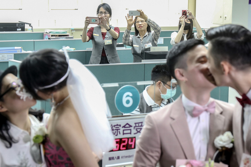 華郵選出年度19件好事，台灣同婚香港爭民主在列。 (圖:中央社檔案照片)
