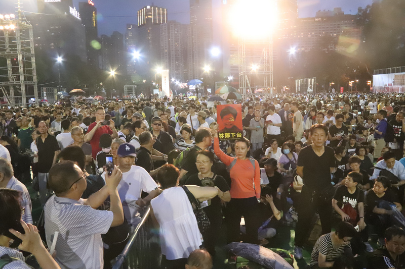 港警駁回531紀念六四遊行：對生命有重大威脅。圖為香港支聯會去年4日在維多利亞公園舉行「六四」30週年燭光晚會。(資料照片/CNA)