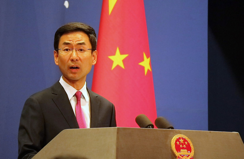 中國外交部發言人耿爽。(圖:中央社檔案照片)