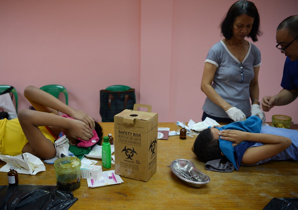 菲律賓鮮血與勇氣的割禮季。(AFP)