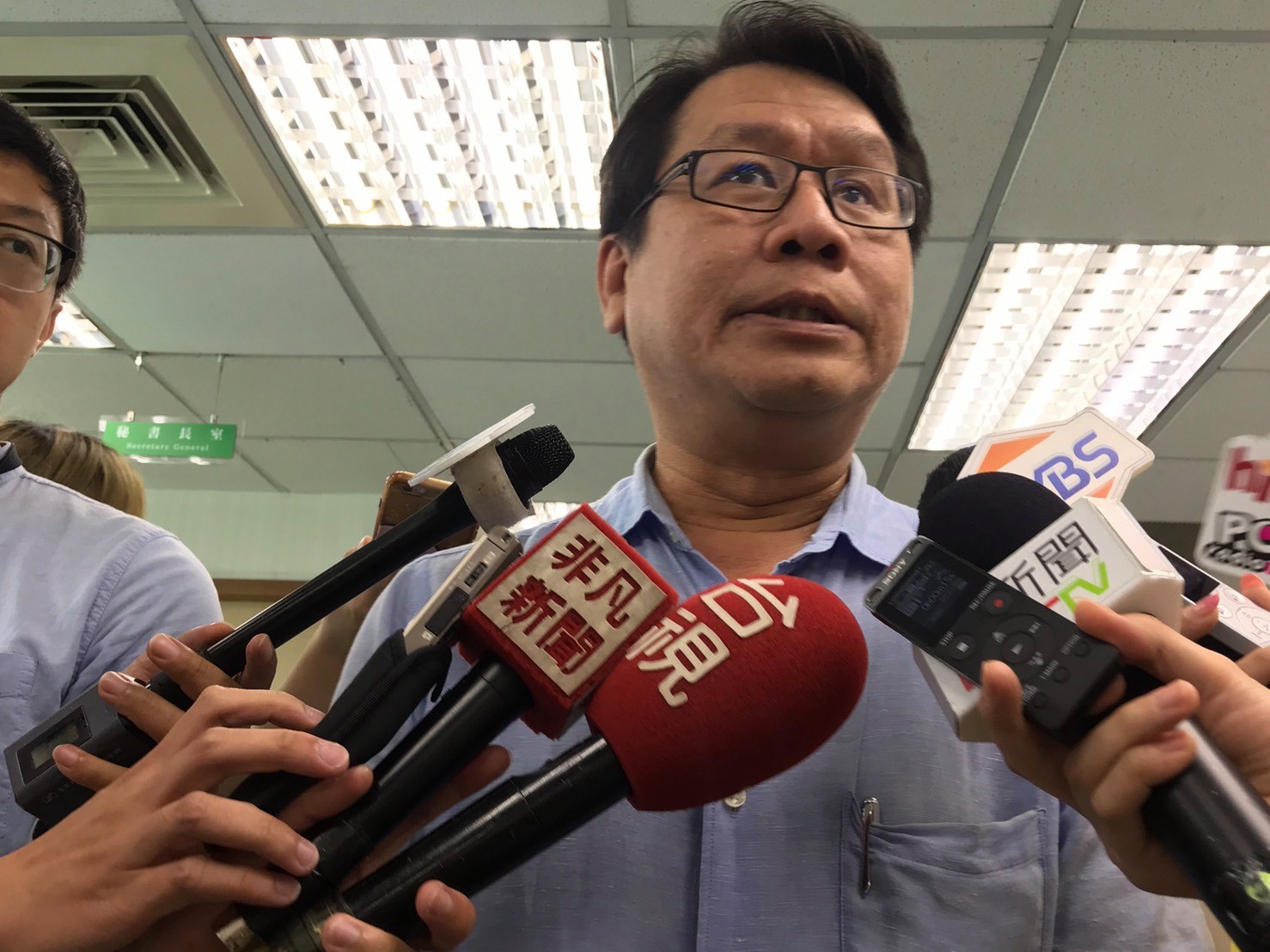 民進黨前新北市汐止選區議員沈發惠宣布放棄爭取立委提名，為2020汐止立委選情投下震撼彈。（劉玉秋 攝）