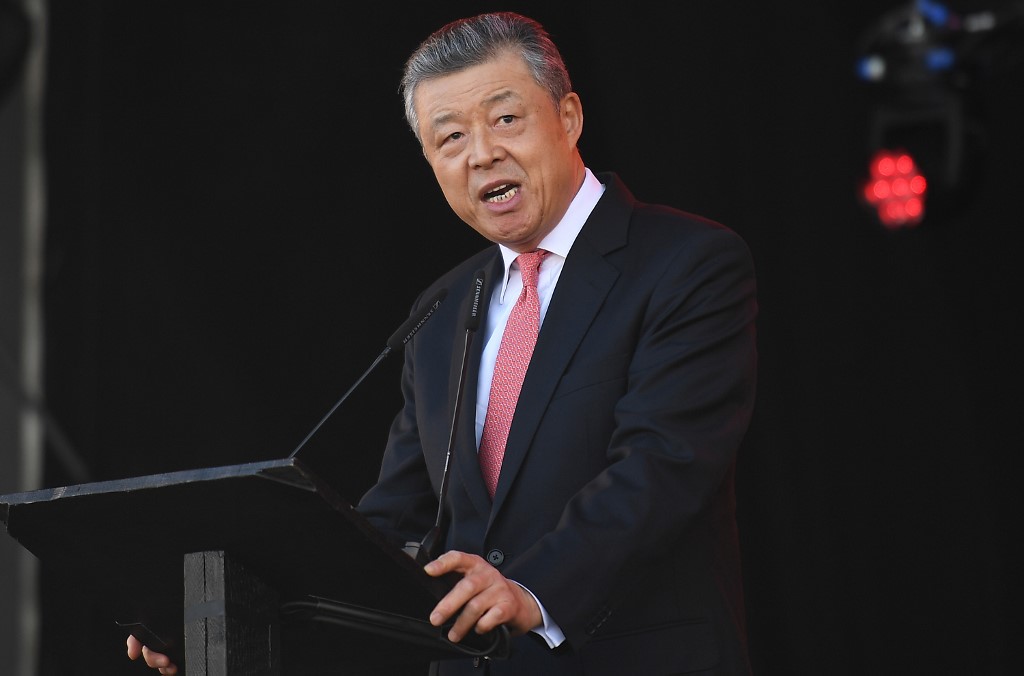 中國駐英國大使劉曉明(Liu Xiaoming)28日在記者會上說，在英國準備邁向脫離歐盟之際，中國與英國未來將在金融服務部門，打造緊密合作的基礎。 (AFP)