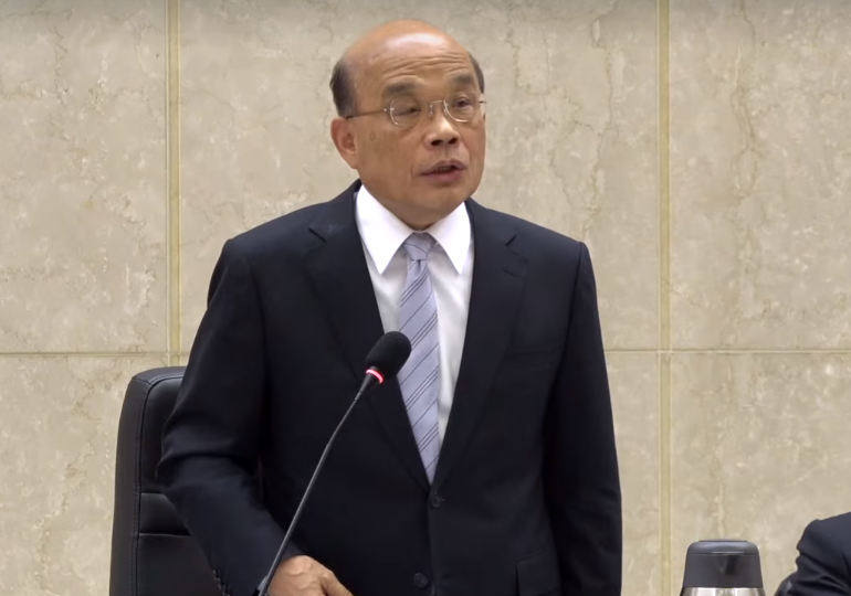 行政院長蘇貞昌。(圖擷自蘇貞昌院長臉書)