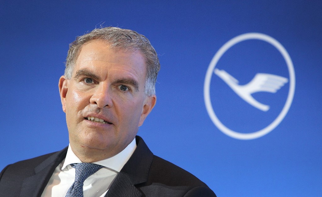 德國漢莎航空集團(Lufthansa)執行長史波(Carsten Spohr) (AFP)