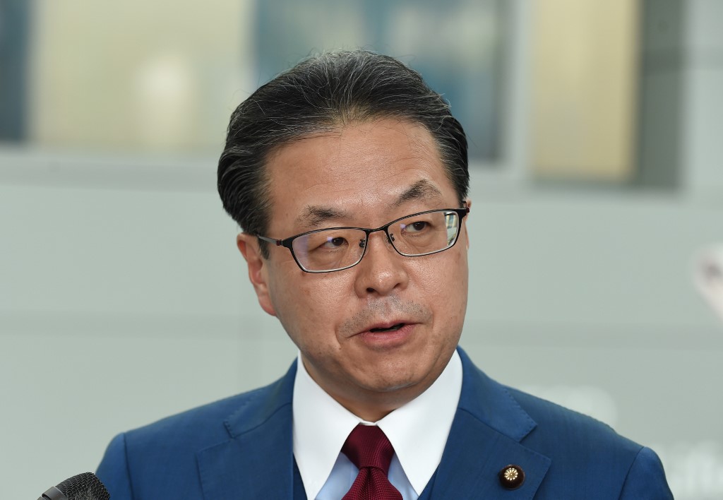 自民黨參議院幹事世耕弘成(Hiroshige Seko) (資料照片/ AFP)