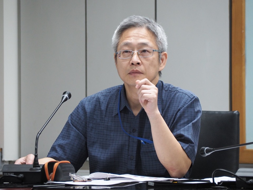 北市統計室主任沈忠憲。(蕭照平攝)